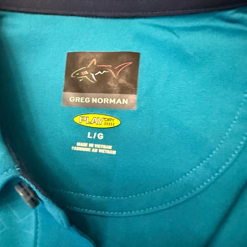 Greg Norman PlayDry Raptor Bay Golf Club Polo Performance Shirt Mens Large - Picture 5 of 8
